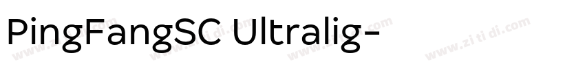 PingFangSC Ultralig字体转换